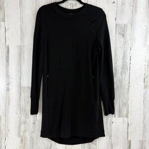 Athleta Sz XS Coaster Luxe Sweatshirt Dress Black
